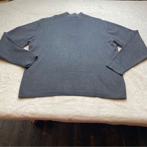 Alex Cannon 1/4 Zip 100% Cotton Long Sleeve Knit Sweater Size Large - Picture 2 of 11